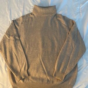 Lands' End Women's Tan Turtleneck Sweater